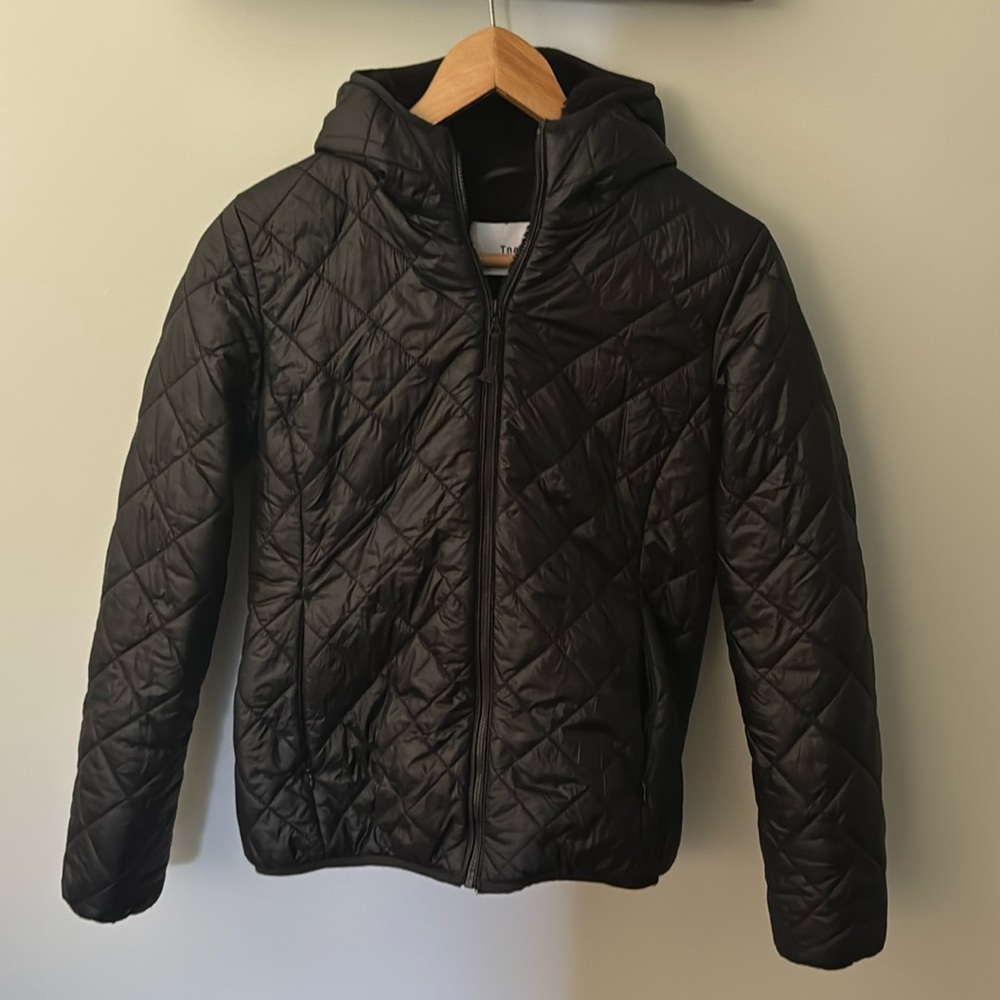 TNA Black Quilted Puffer Jacket
